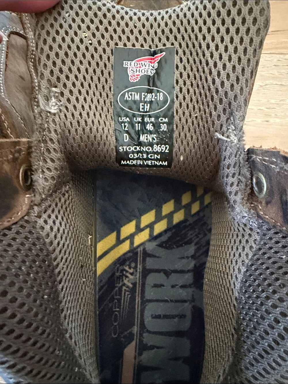 Red Wing Shoes Men's Brown Leather Steel Toe Lace-Up Work Boots